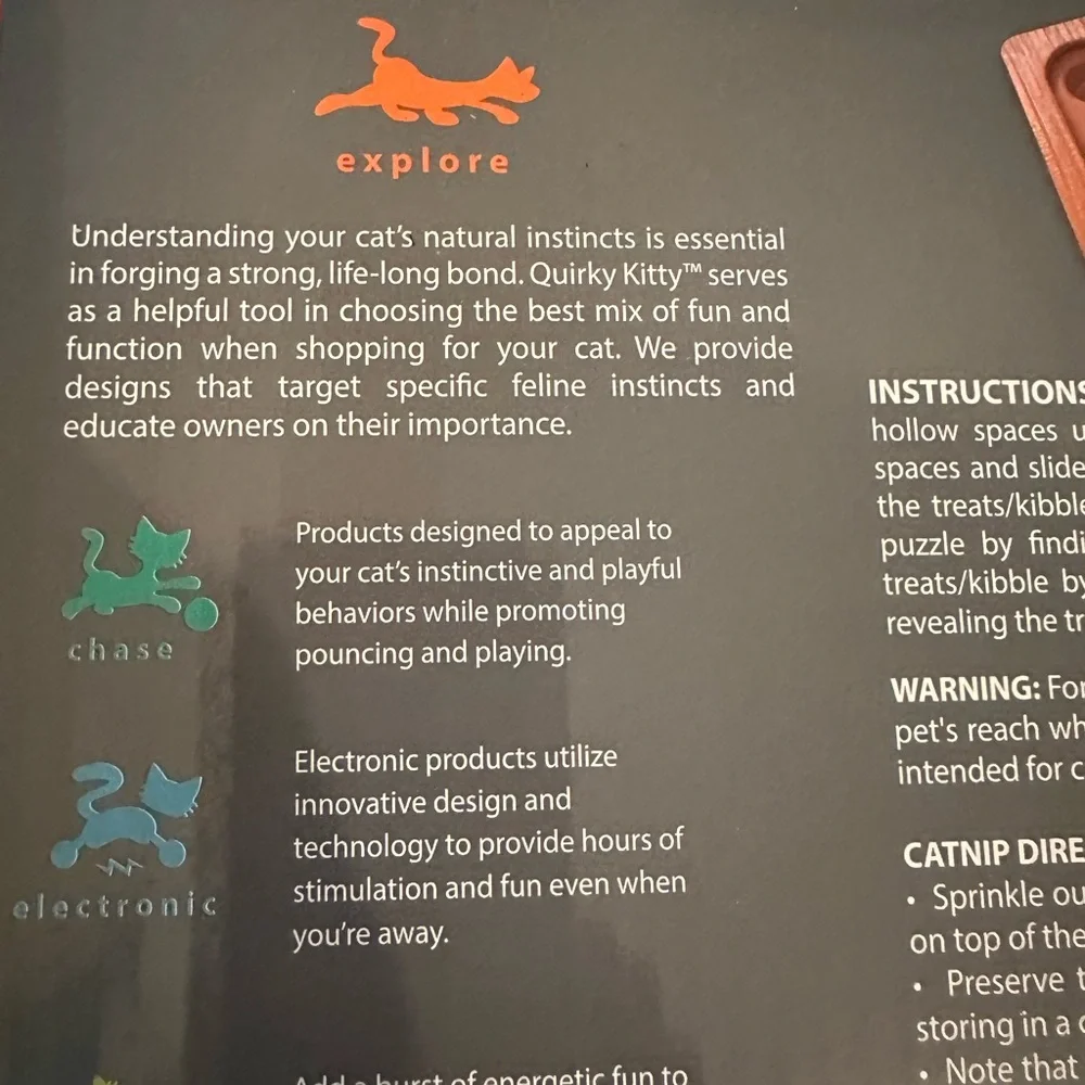 Quirky kitty educational cat toy
